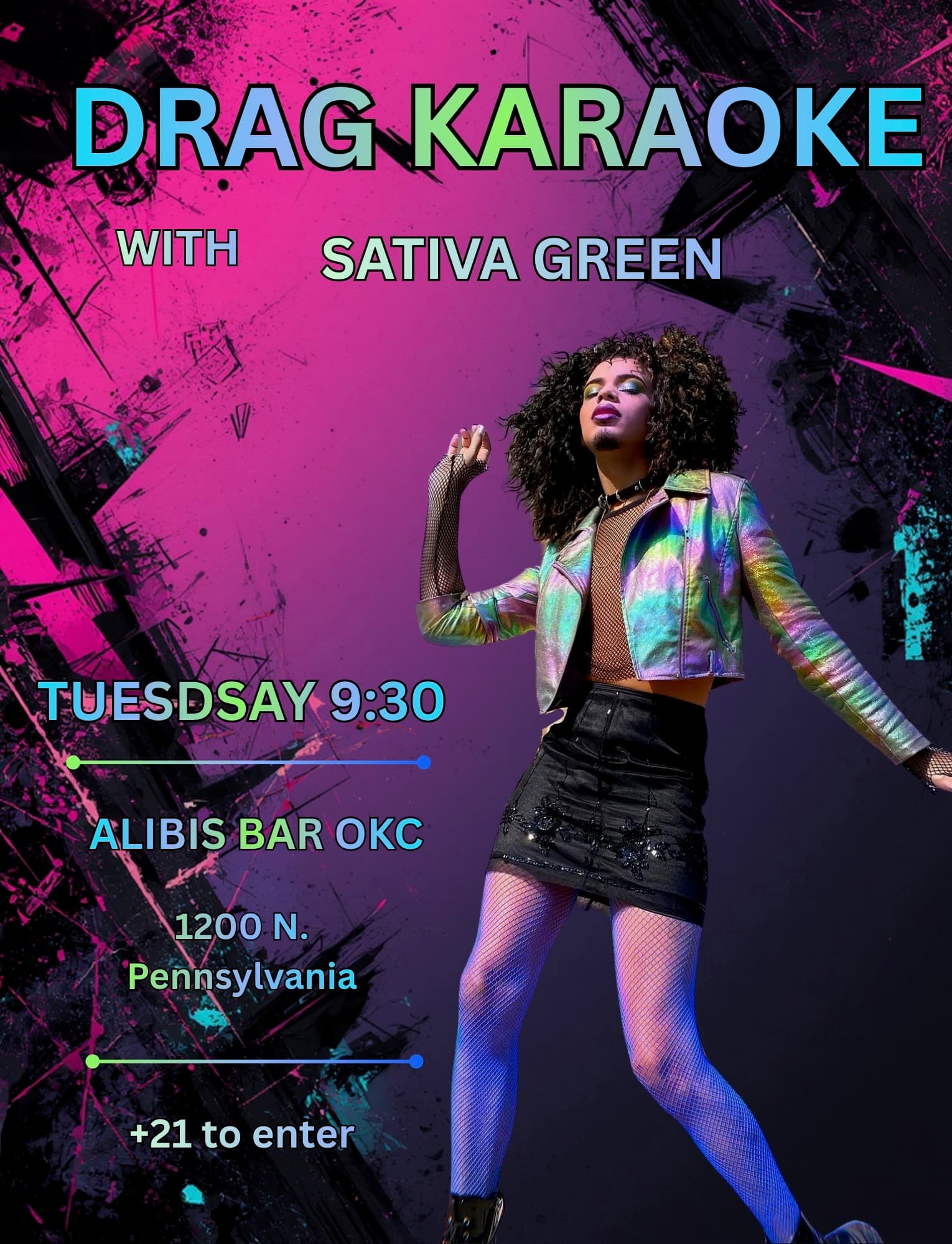 Drag Karaoke with Sativa Green